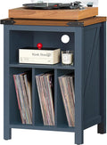 Record Player Stand with Vinyl Record Storage, Large Wood Turntable Stand by Joaxswe