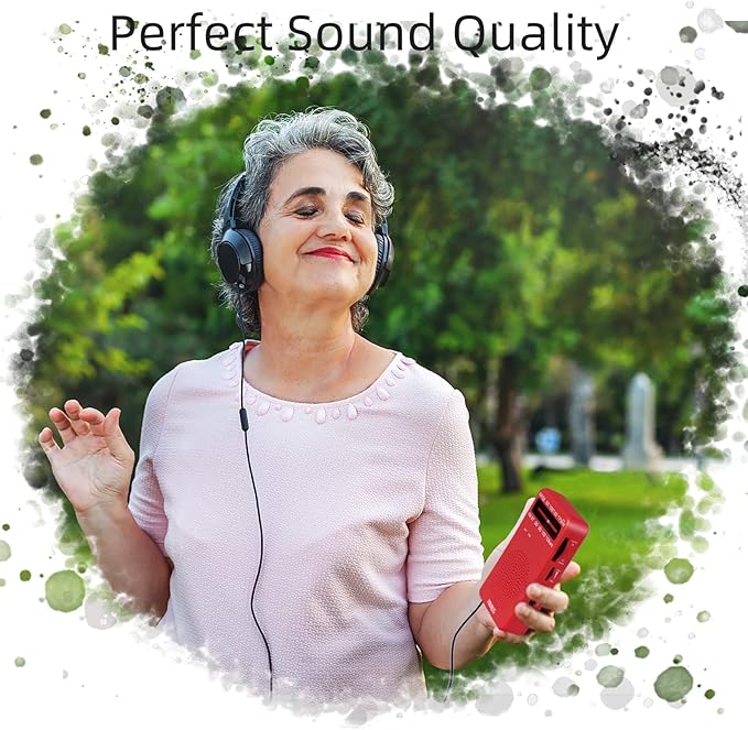 PRUNUS J-166 Portable Radio AM FM, Battery Operated Radio - Image 2