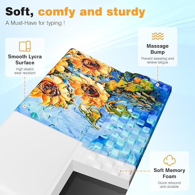 Ospelelf Ergonomic Keyboard Wrist Rest Pad Comfortable Keyboard Stand Riser - Image 3