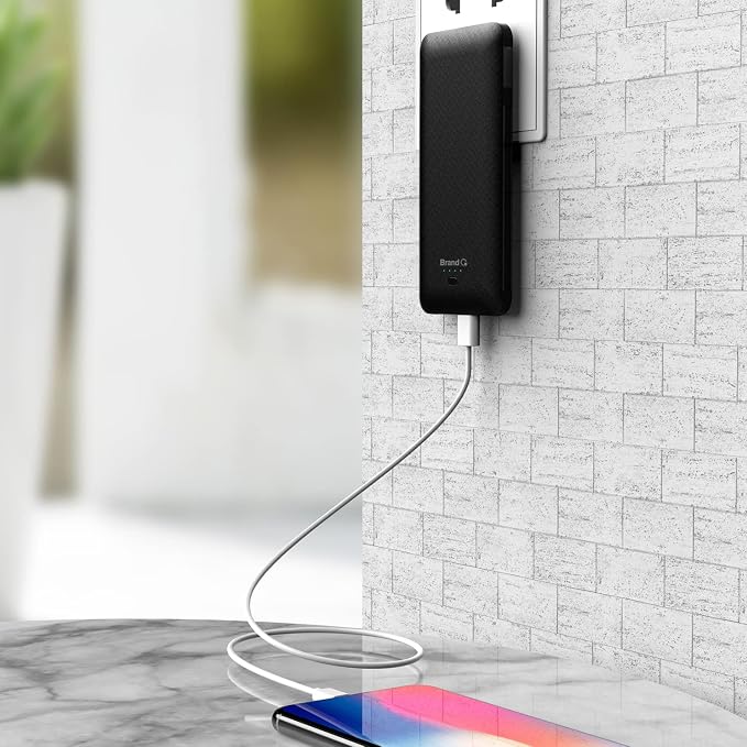 Q 10000mAh Power Bank, Slim Portable Charger, 4 Output External Battery Pack - Image 7