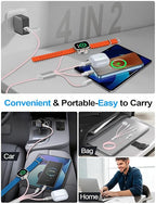 4-in-2 Charging Cable for Apple Watch Charger/Samsung/iPhone Charger, - Image 4