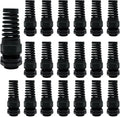 LeMotech 20Pcs NPT 1/2" IP68 Waterproof Cable Gland Flex Spiral Strain Relief by LeMotech