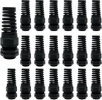LeMotech 20Pcs NPT 1/2" IP68 Waterproof Cable Gland Flex Spiral Strain Relief by LeMotech
