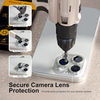 beuxece for 6 Pack iPhone 15 Pro/iPhone 15 Pro Max Camera Lens Protector 9H - Image 3