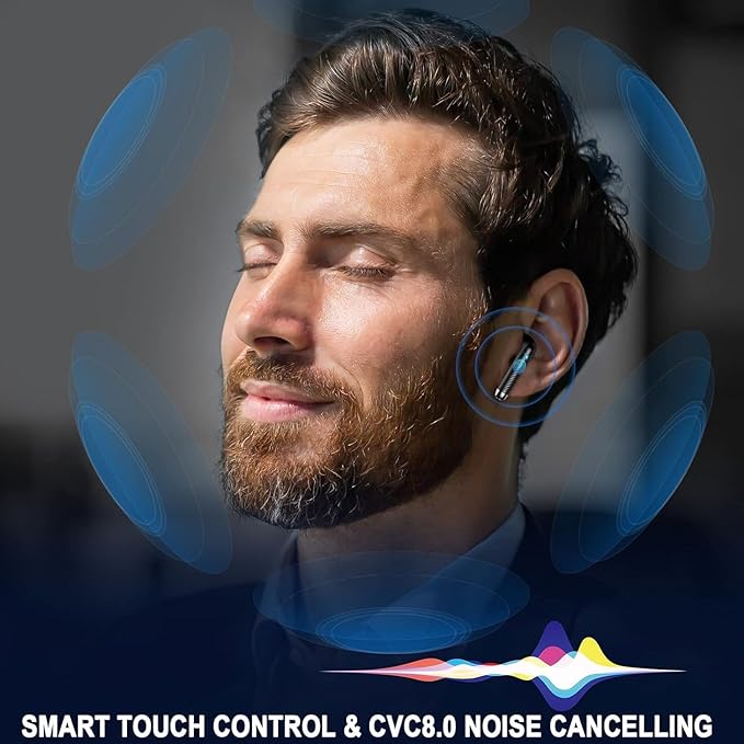 Wireless Bluetooth 5.4 Earbuds, Ear Buds LED Power Display Headphones 6D Stereo - Image 2