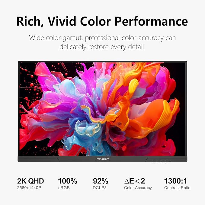 INNOCN 27" 2K 1440P QHD Monitor 100Hz IPS PC Computer Monitor - Image 3