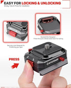 IFOOTAGE Q38-RSMINI Quick Plate, Tripod Quick Release System, Camera Screw - Image 2