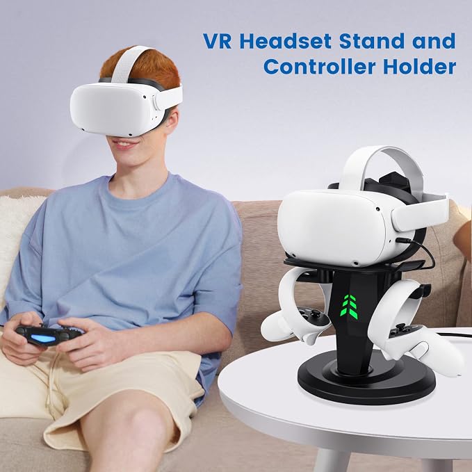 alcopanda VR Stand, Headset Charging Dock, VR Display Stand Accessories - Image 7