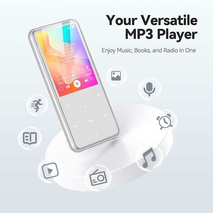 AGPTEK 64GB MP3 Player with Bluetooth, M3 2.4 inch Music Player with Speaker - Image 2
