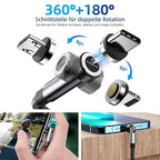 540° Rotation Magnetic Charging Cable, 3 in 1 Magnetic Phone Charger 3A Fast - Image 2