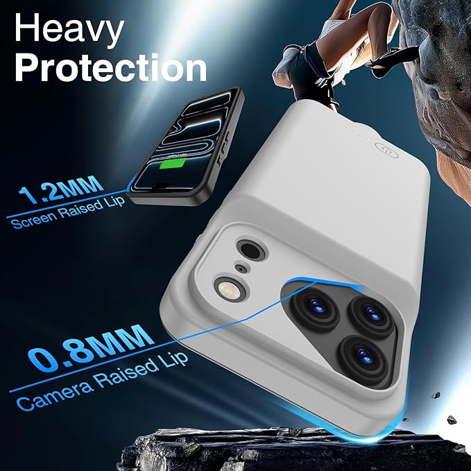 Battery Case for iPhone 17 Pro, Charging Case Charger 8500mAh Ultra-Slim - Image 5