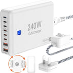 240W Fast Charging Blocks, 8-Port Charging Station by lightningofertas