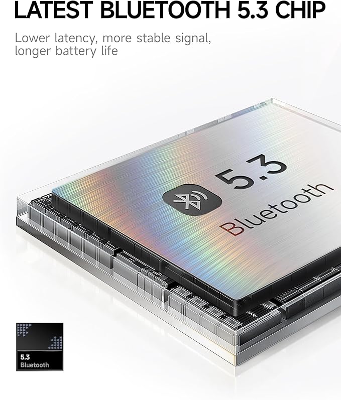 Picun B8 Bluetooth Headphones, 120H Playtime Headphone Wireless Bluetooth - Image 6