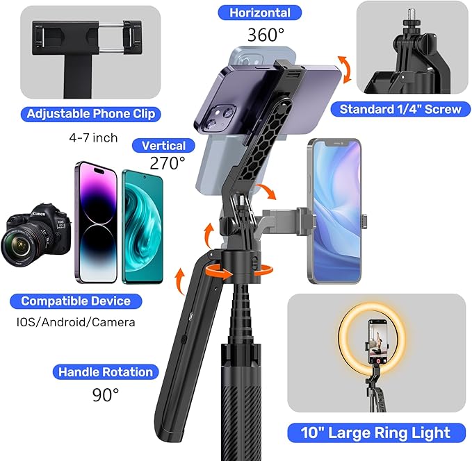 Auto Face Tracking Selfie Stick Tripod - Image 6