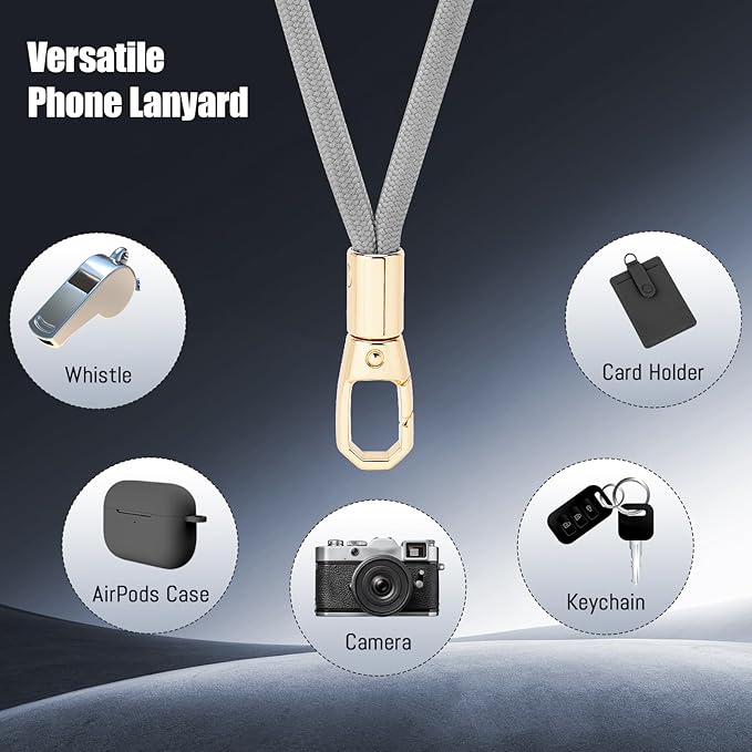 Phone Lanyard 2 Pack, 2x Adjustable Crossbody Phone Strap, 2x Tether Tab - Image 6