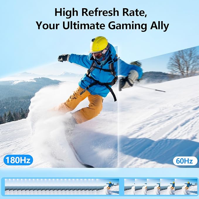 24” 2.5K 2560 * 1440 Portable Monitor 180Hz 120% sRGB USB-C HDMI Large Gaming - Image 4