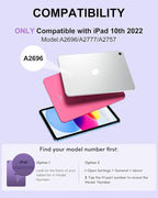 D DINGRICH Keyboard Case for iPad 10th Generation, Rechargeable Detachable - Image 8
