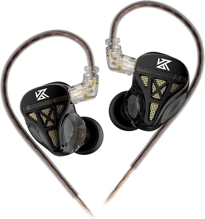 KZ DQS in Ear Monitor Headphones, Dynamic Driver Semi-Open HiFi Bass Earbuds by HHIFIHEAR