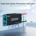 Renogy Inverter P2 2000 watt Pure Sine Wave Inverter, Solar Car Power Inverter - Image 5