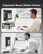 HUANUO Monitor Stand, Monitor Stand Riser 3 Height Adjustable, Monitor Riser - Image 2
