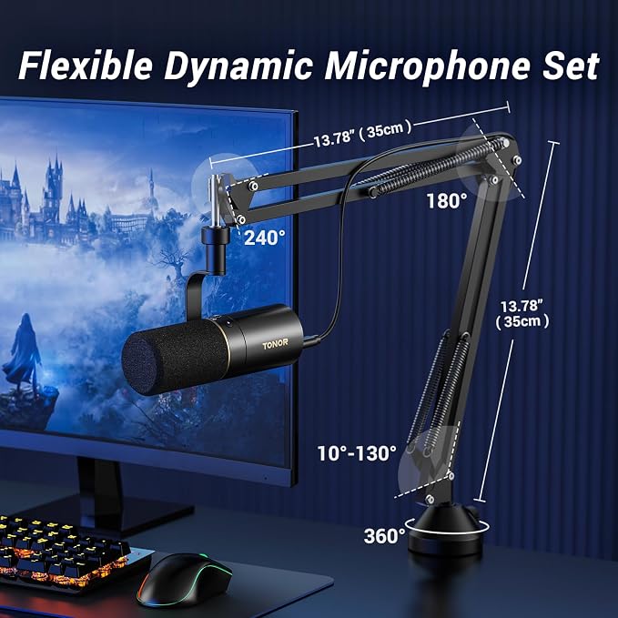 TONOR Dynamic Microphone, XLR/USB Microphone - Image 7