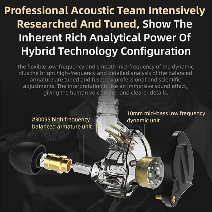 KZ ZSN PRO X Gaming Earbuds in Ear Monitor Headphones, High Fidelity IEMS - Image 4