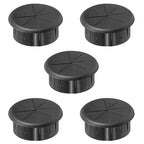 2" Black Desk Grommet, JTemgle Flexible Cable Grommet Rubber Cable Hole Cover by JTemgle