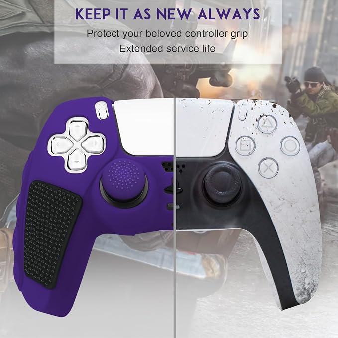 SIKEMAY Anti-Slip PS5 Controller Skin, Soft Thicken Non-Slip Silicone Gel - Image 3
