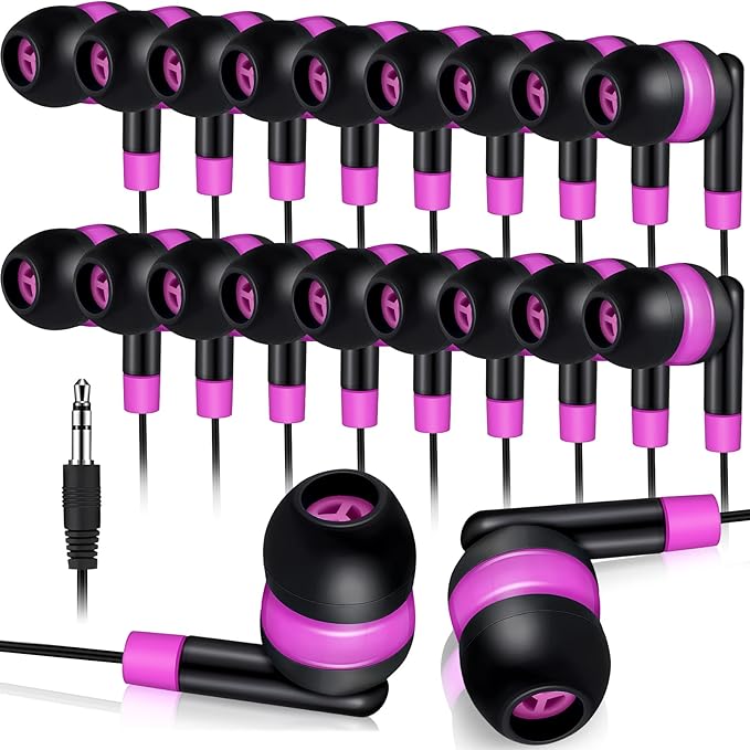 Kanayu 100 Pack Wired Earbuds Bulk by Kanayu