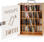Cell Phone Holder Classroom 36 Slots Wooden Cell Phone Storage Cabinet Pocket by Lzttyee