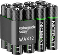 NICEBATT Rechargeable AAA Batteries 1100mAh, Premium NiMH Triple A Battery Low by Unknown