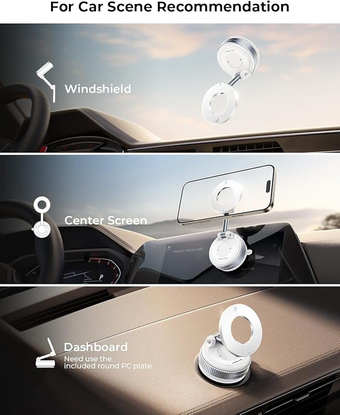 MRGLAS 2025 Upgraded Vacuum Magnetic Phone Holder, - Image 2