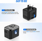 Universal Travel Adapter, VYLEE 5 in 1 International Power Adapter, 3.5A - Image 4