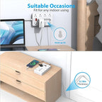 Power Strip with USB, Surge Protector Flat Plug with 8 Widely Spaced Outlets - Image 6