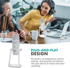 Movo UM700W White Desktop USB Microphone - Image 4