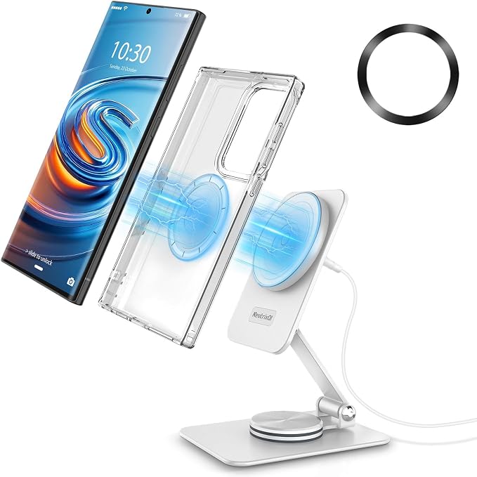 Compatible with MagSafe Charger, 15W MagSafe Charger Stand, 360°Rotation Base by NeotrixQI