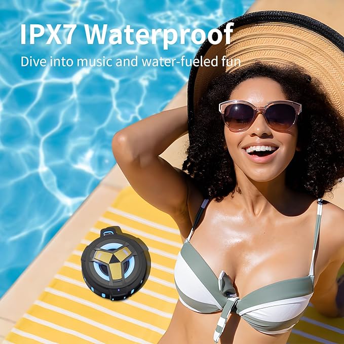EBODA Waterproof Bluetooth Speaker, Shower Wireless Speaker, IP67 Waterproof - Image 2