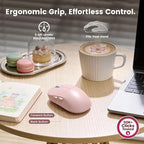 Wireless Keyboard and Mouse Combo, Magnetic Soft-Touch Wrist Rest, Round Keycaps - Image 6