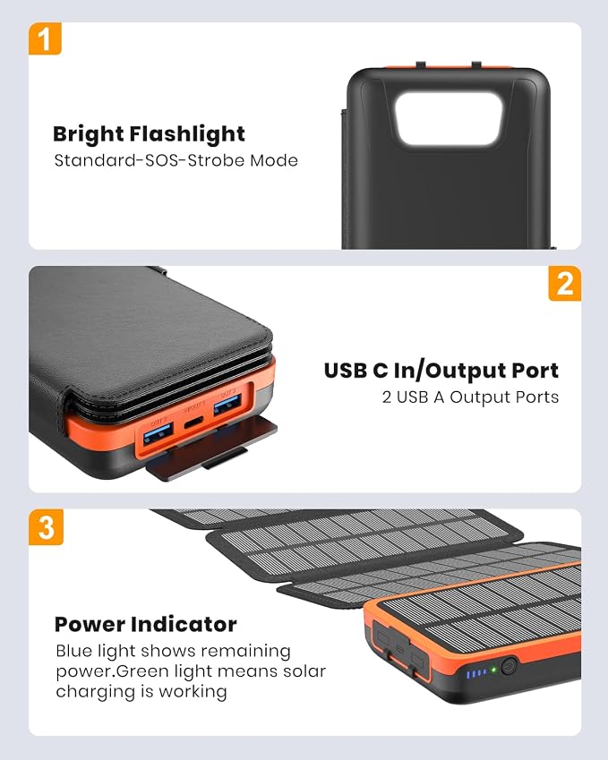 Hiluckey Solar Charger Power Bank 27000mAh - Image 7