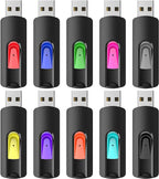 RAOYI 10Pcs 8GB USB Flash Drives Slide Retractable Memory Stick Bulk USB 2.0 by RAOYI
