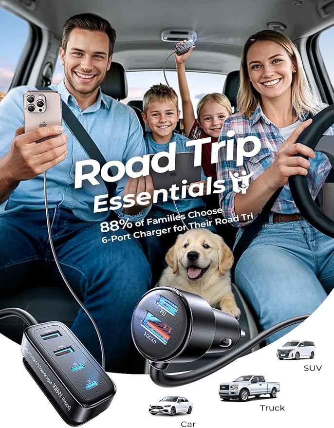 AINOPE 108W USB C Car Charger - Image 2