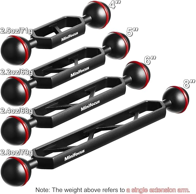MINIFOCUS 6" Double Ball Aluminum Extension Arm, Waterproof and Rustproof - Image 5