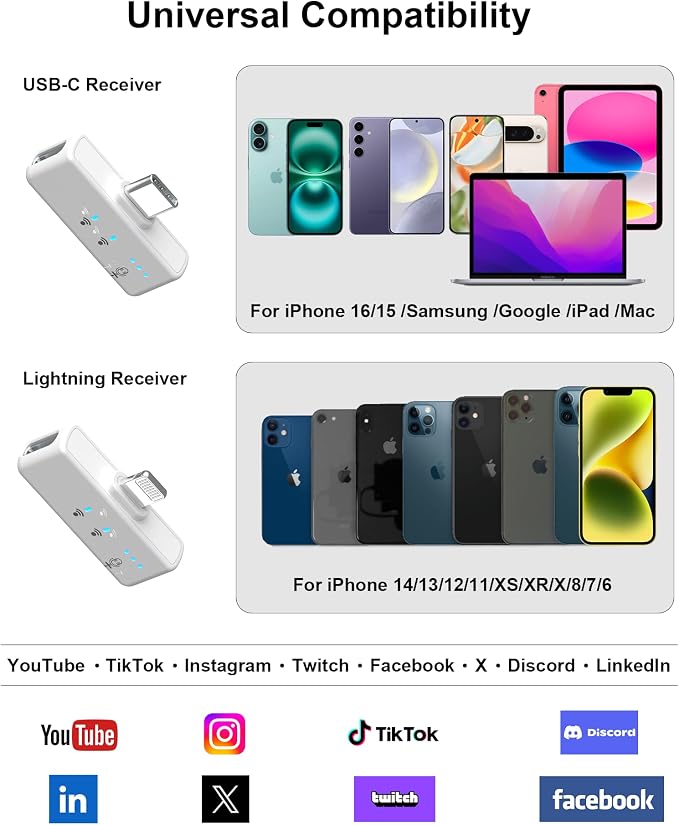Mini Microphone for iPhone Android, Wireless Mic - Image 6