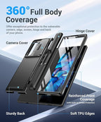 BERFY for Z Fold 7 Case with 9H Tempered Screen Protector, Military Grade - Image 4