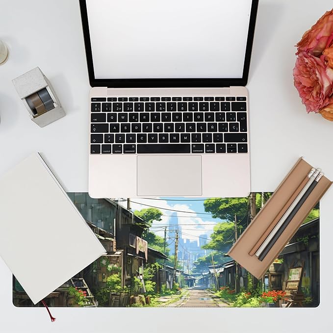 Anime Abandoned Town Desk Mat, Large Gaming Mouse Pad - Image 7