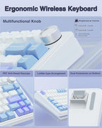 AULA F75 75% Wireless Mechanical Keyboard, Hot Swappable Creamy Keyboard - Image 8