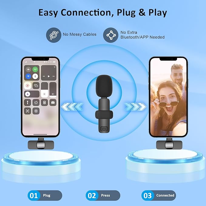 MAYBESTA Wireless Lavalier Lapel Microphone - Image 2