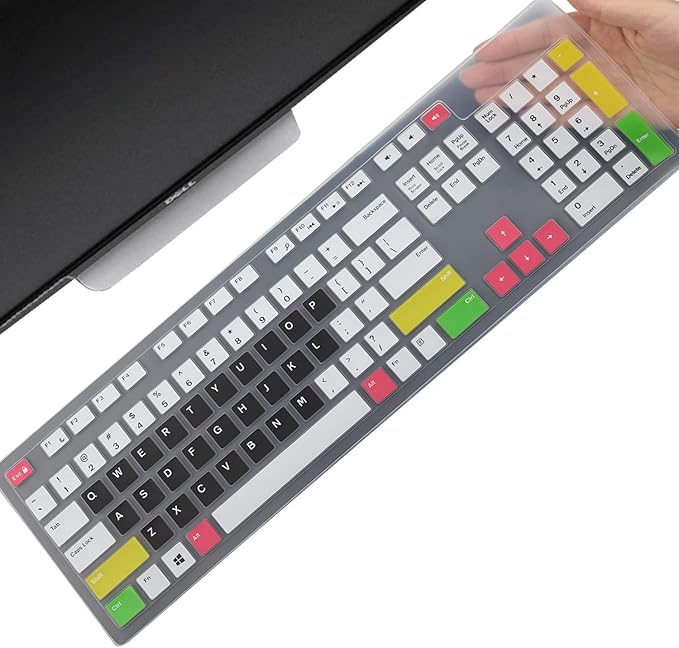 Keyboard Cover Skin for Dell KM636 KB216 KB216t KB216d KB216p Wired & Wireless by MUBUY