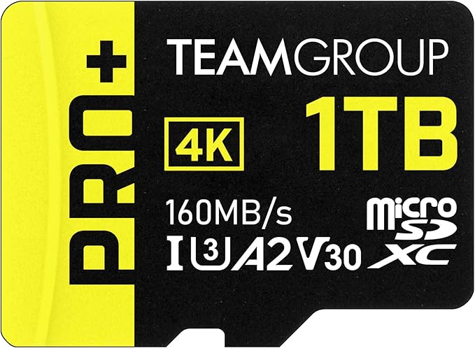 TEAMGROUP A2 Pro Plus Card 1TB Micro SDXC UHS-I U3 A2 V30, R/W up to 160/110 by TEAMGROUP