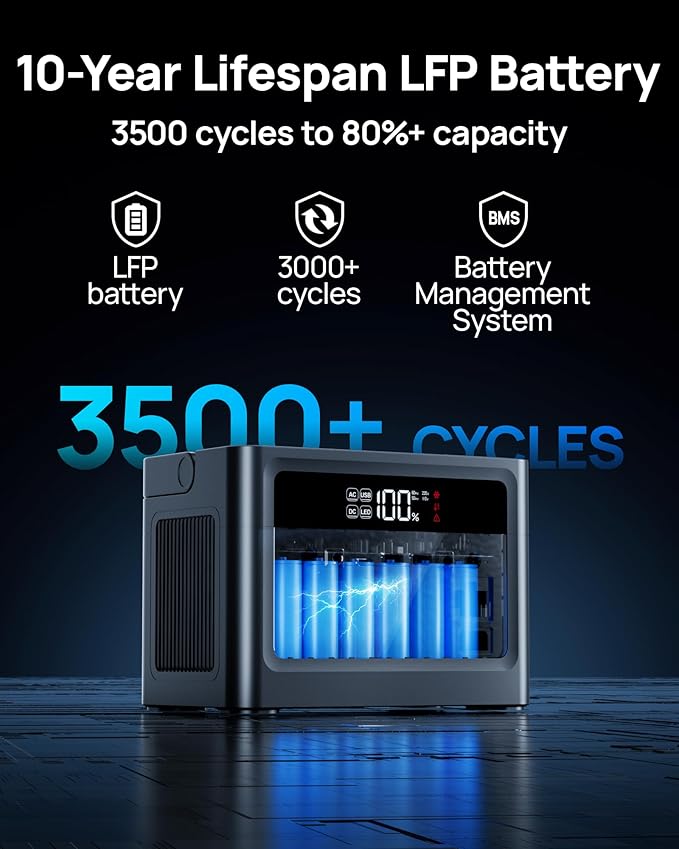 Portable Power Station 1000W, 576Wh Solar Generator - Image 5